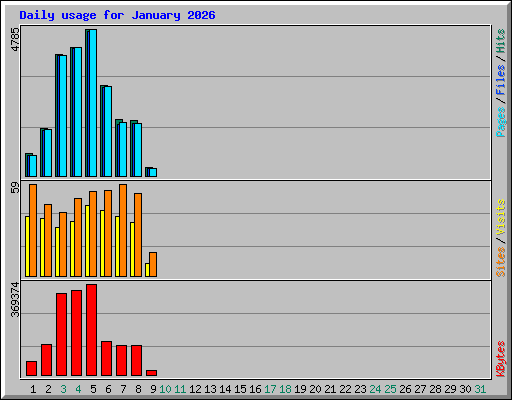 Daily usage for January 2026