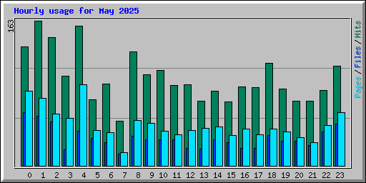 Hourly usage for May 2025