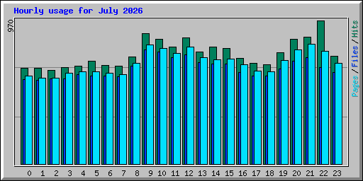 Hourly usage for July 2026